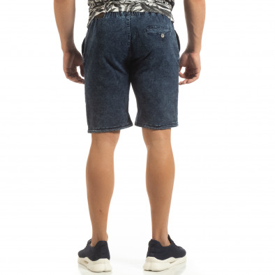 Pantaloni sport scurți pentru bărbați din tricot albastru it090519-51 3