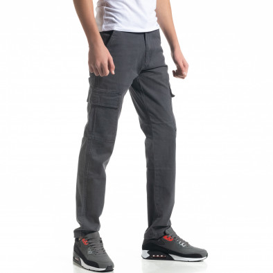 Pantaloni cargo gri de bărbați Regular fit it091219-9