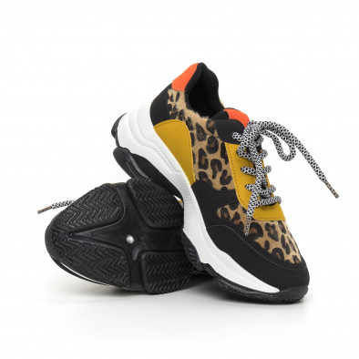 Pantofi sport de dama colorați motiv leopard it130819-76 4