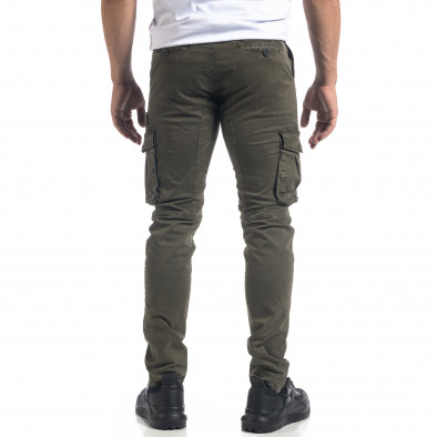 Pantaloni cargo drepți verzi de bărbați it071119-25 4