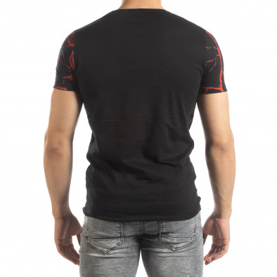 Tricou de bărbați Supple în negru și roșu it150419-110 3
