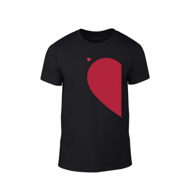 Tricou pentru barbati Half Heart negru, mărimea XL TMNLPM004XL 2