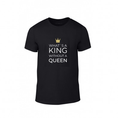 Tricou pentru barbati What Is King negru, mărimea XL TMNLPM257XL 2