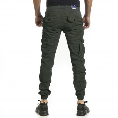 Pantaloni cargo bărbați Blackzi verzi tr250523-1 3