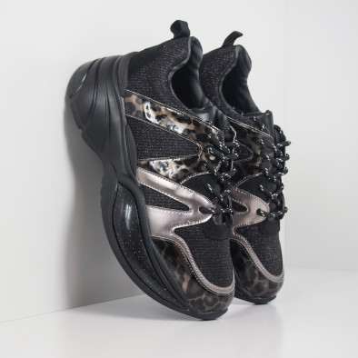 Pantofi sport de dama cu talpă voluminoasă și brocart it281019-29 4