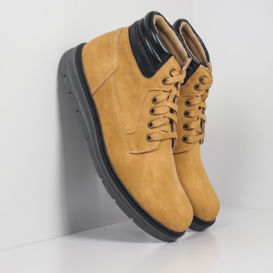 Ghete sport de bărbați camel cu talpă groasă it260919-40 4