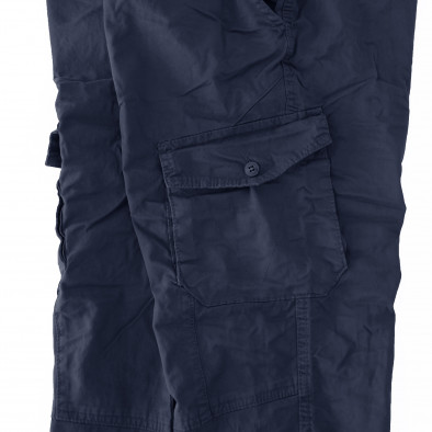 Pantaloni cargo bărbați Blackzi albaștri tr130522-2 4
