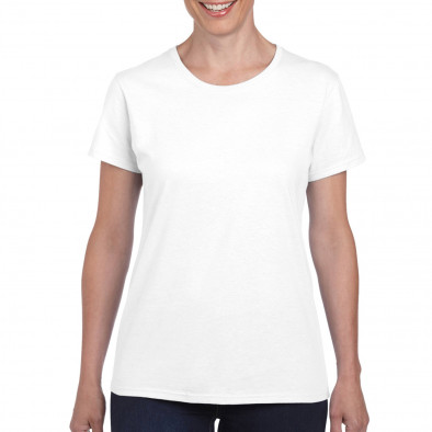 Tricou Basic de damă alb din bumbac tmn060120-4 2