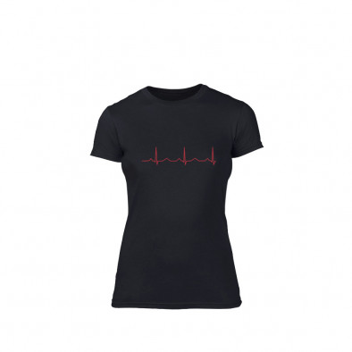 Tricou de dama Heartbeats negru, mărimea S TMNLPF142S 2