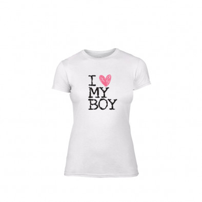 Tricou de dama Love My Boy alb, mărimea XL TMNLPF026XL 2