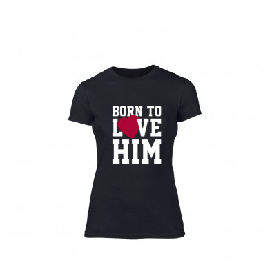 Tricou de dama Born to love negru, mărimea L TMNLPF212L 2