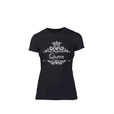 Tricou de dama Romantic King Queen negru, mărimea M TMNLPF249M 2