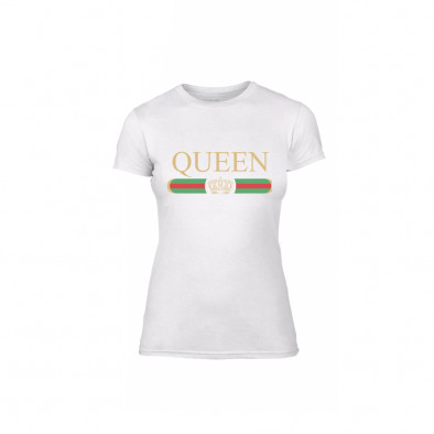 Tricou de dama Fashion King Queen alb, mărimea S TMNLPF244S 2