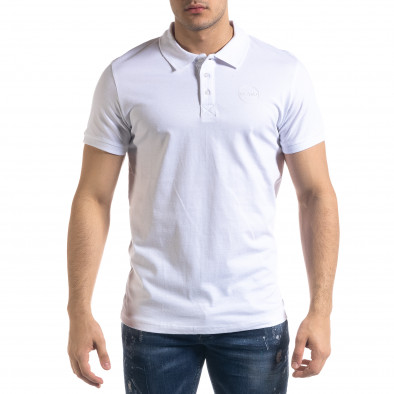 Tricou cu guler bărbați Clang alb tr110320-72 2