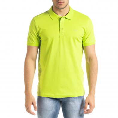 Tricou cu guler bărbați Clang verde tr080520-55 2