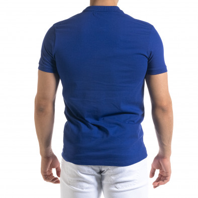 Tricou cu guler bărbați Clang albastru tr110320-75 3