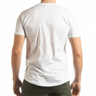 Tricou pentru bărbați alb cu craniu tsf190219-19 3