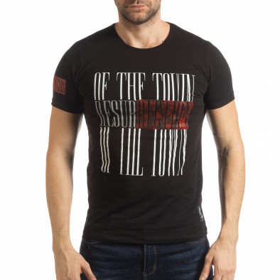 Tricou negru Resurrection pentru bărbați tsf190219-52 2