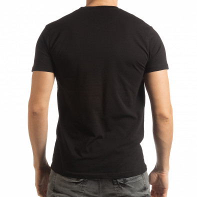 Tricou în negru pentru bărbați tsf190219-70 3