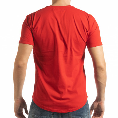 Tricou pentru bărbați roșu cu inscripție tsf190219-15 3
