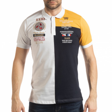Tricou cu guler WBY Marine style pentru bărbați tsf190219-97 3