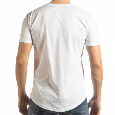 Tricou pentru bărbați alb cu inscripție tsf190219-17 3