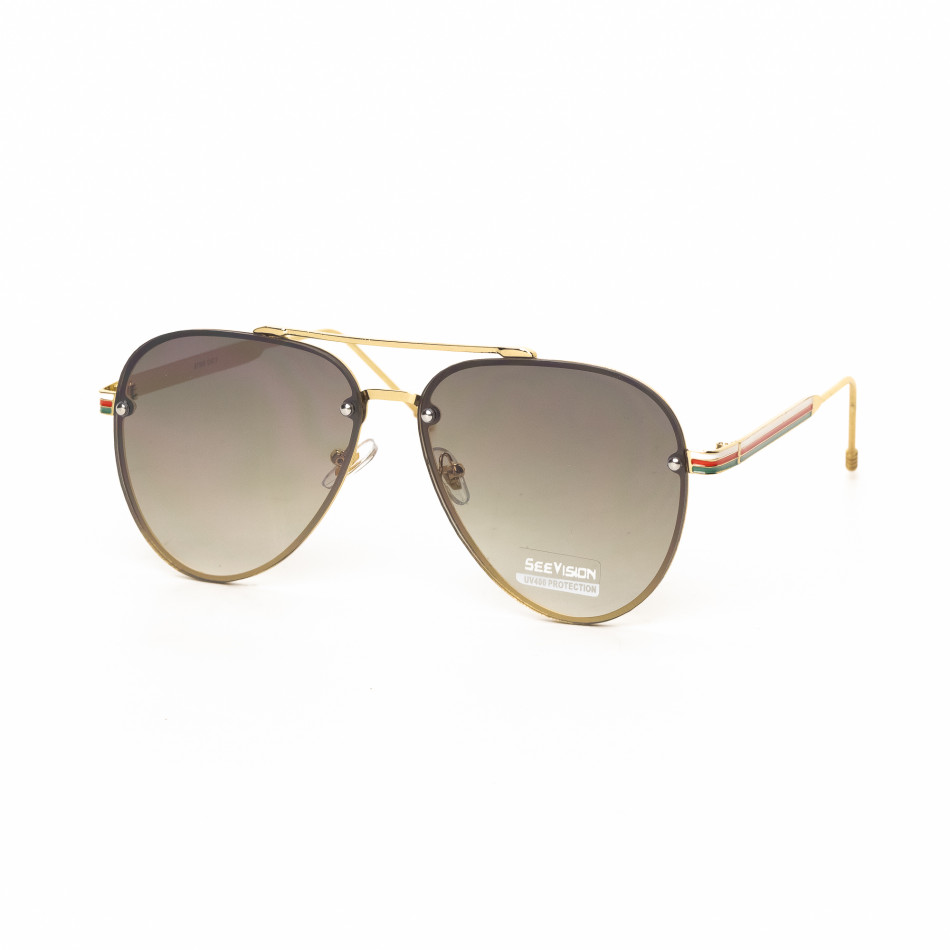 Ochelari de soare Aviator cu lențile maro it030519-8