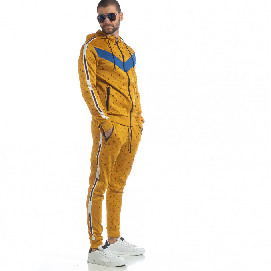 Set sportiv pentru bărbați galben cu accente  ss-NB-60A-NB-60B