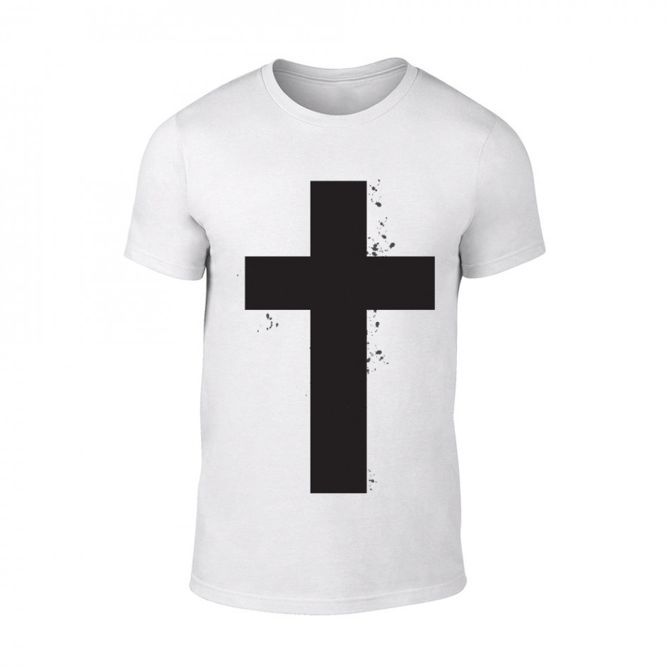 Tricou pentru barbati Cross alb, mărimea S TMNSPM097S