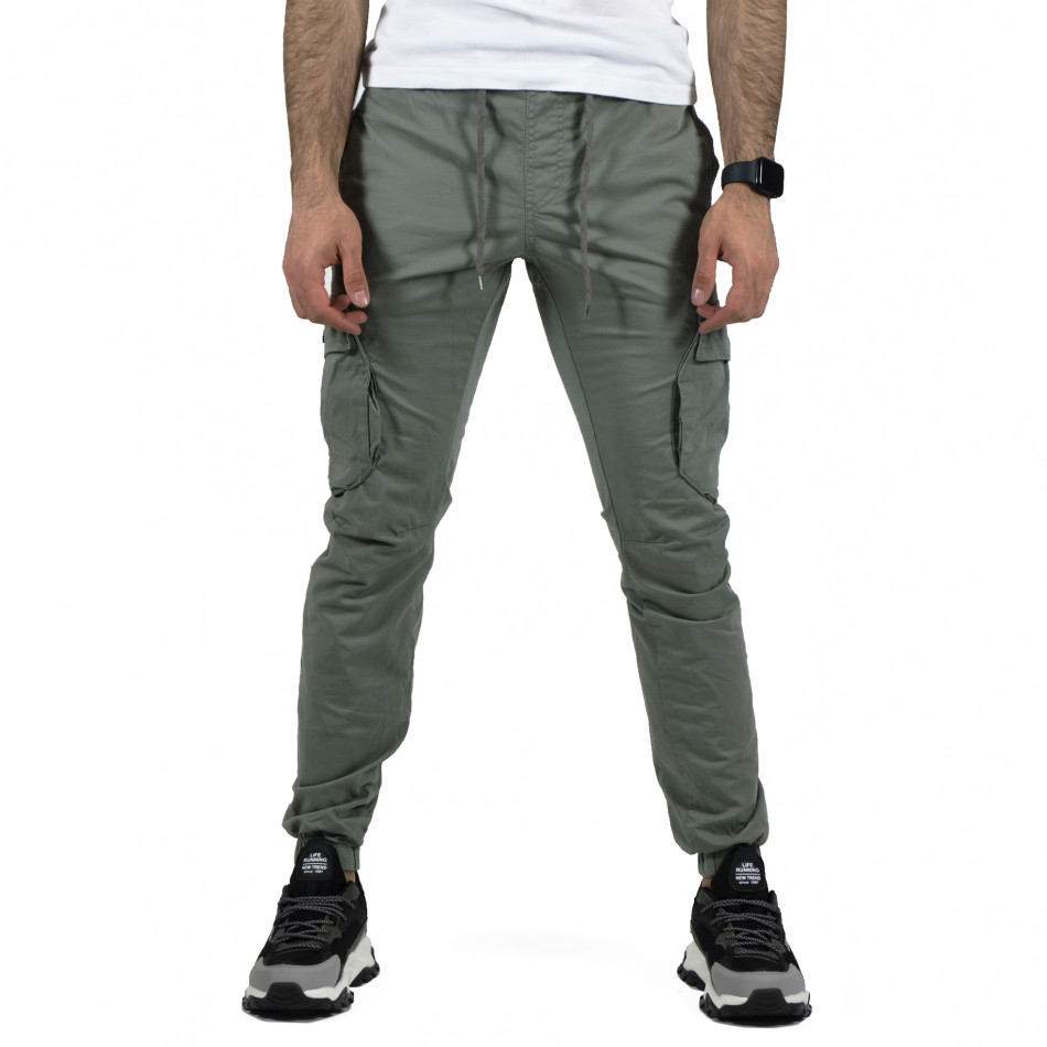 Pantaloni cargo bărbați Blackzi verzi tr160123-1