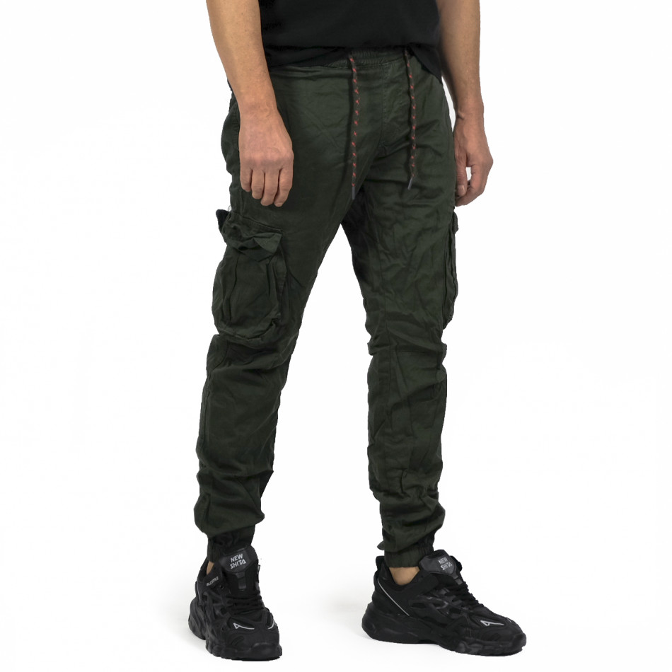 Pantaloni cargo bărbați Blackzi verzi tr191022-1