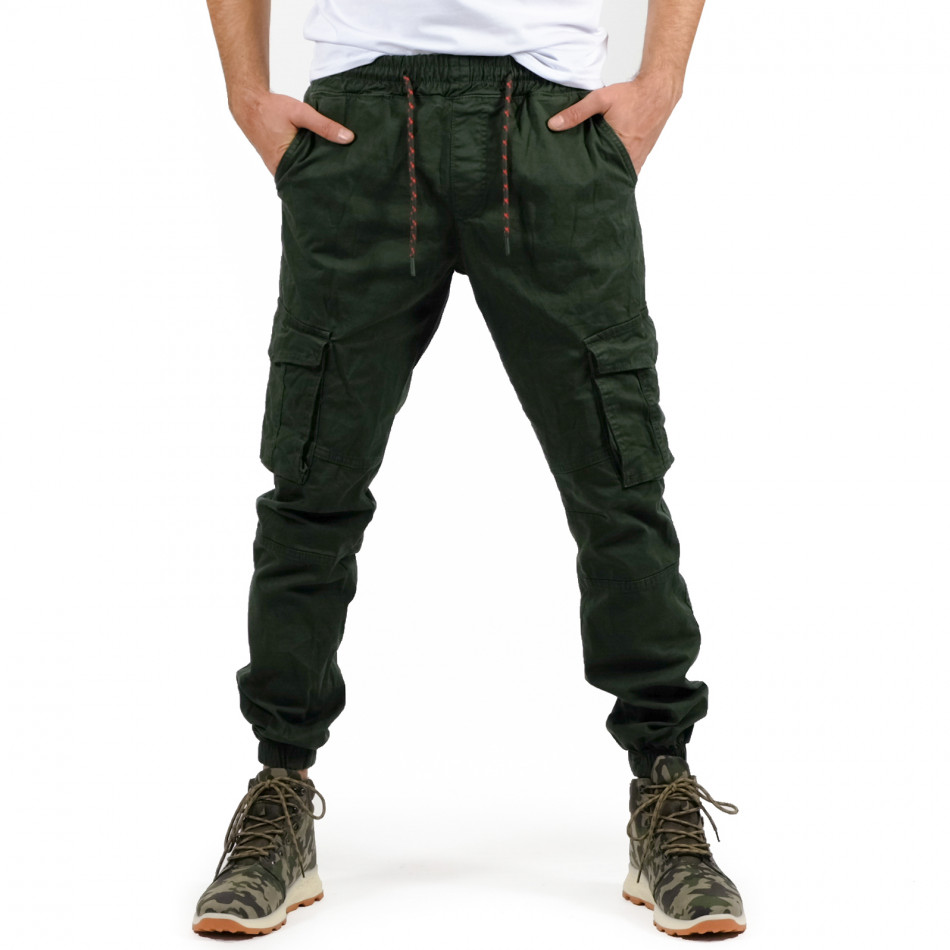 Pantaloni cargo bărbați Blackzi verzi tr071222-23
