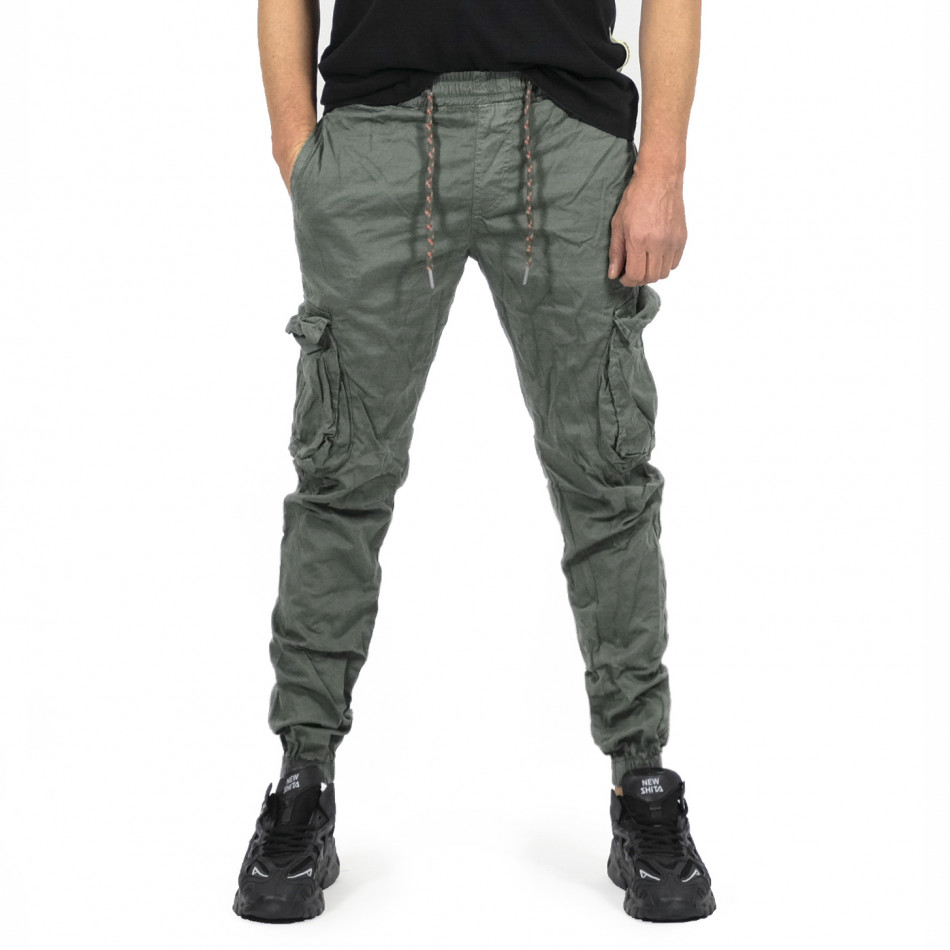 Pantaloni cargo bărbați Blackzi verzi tr160123-1