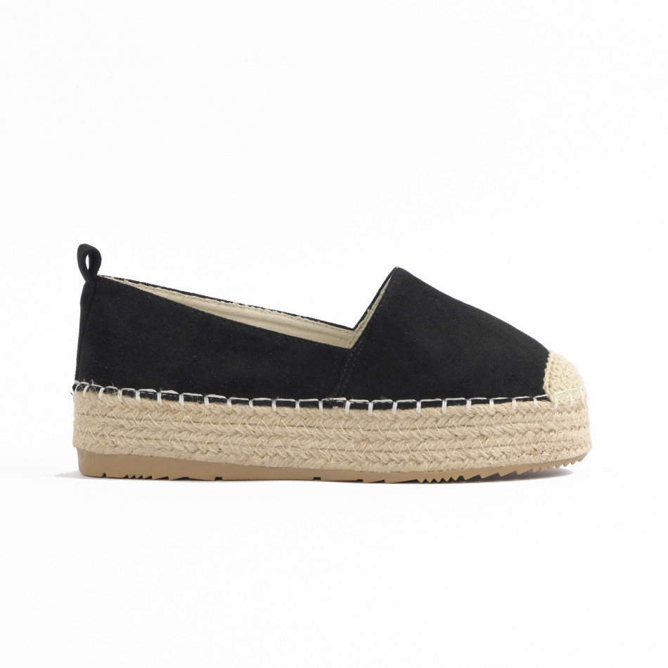 Espadrile de dama Yes Bonbon neagră it270320-9