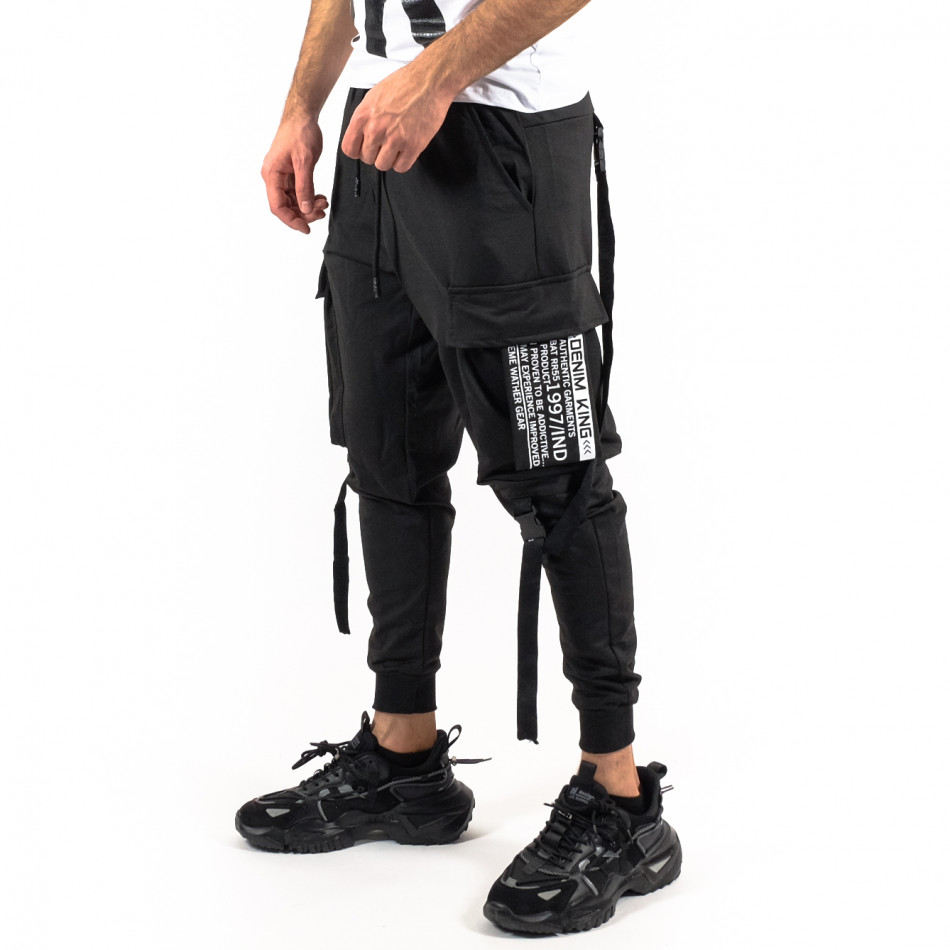 Pantaloni sport bărbați Adrexx negru gr180322-30