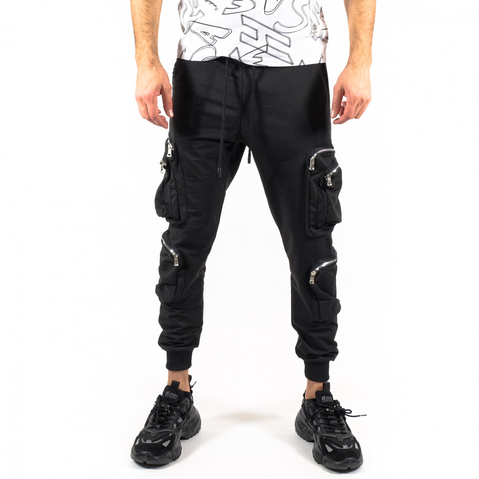 Pantaloni sport bărbați Adrexx negru gr180322-26