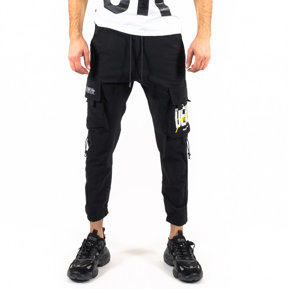 Pantaloni sport bărbați Adrexx negru gr180322-25