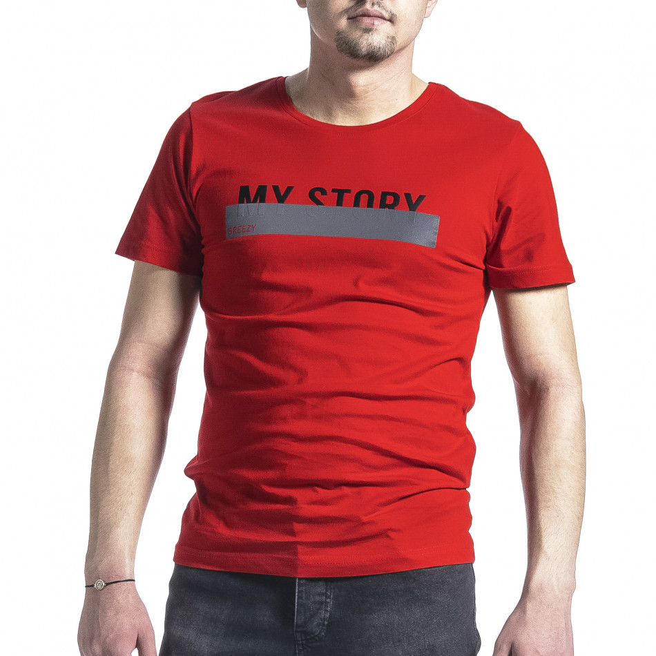 Tricou bărbați Breezy roșu tr270221-44