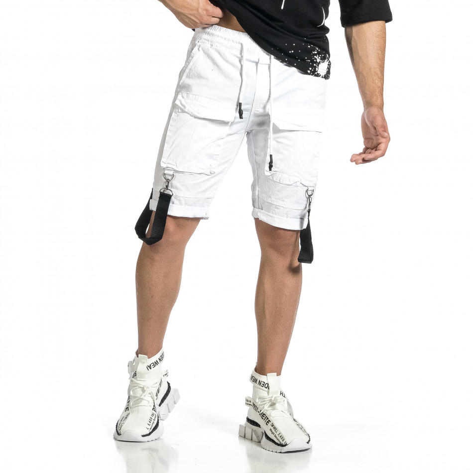 Pantaloni scurți bărbați Yes Design albi it150521-31