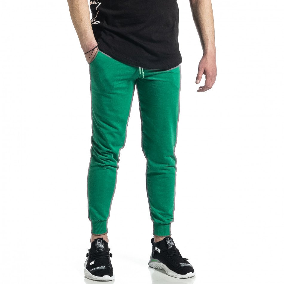 Pantaloni sport bărbați Soni Fashion verde it270221-19