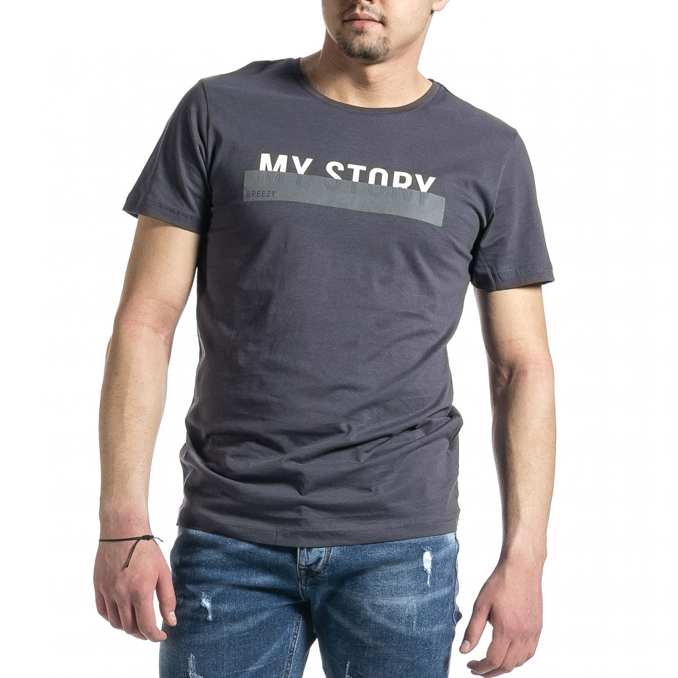 Tricou bărbați Breezy gri tr270221-43
