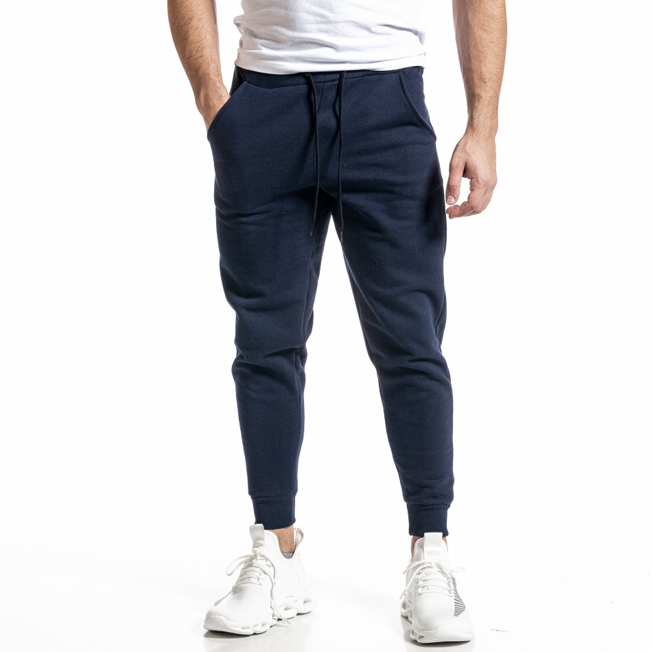 Pantaloni sport bărbați Soni Fashion albastru it021221-12
