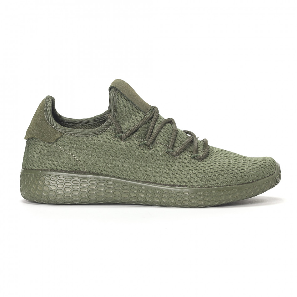 Adidași de bărbați verzi All-green cu talpa ușoara it240418-7