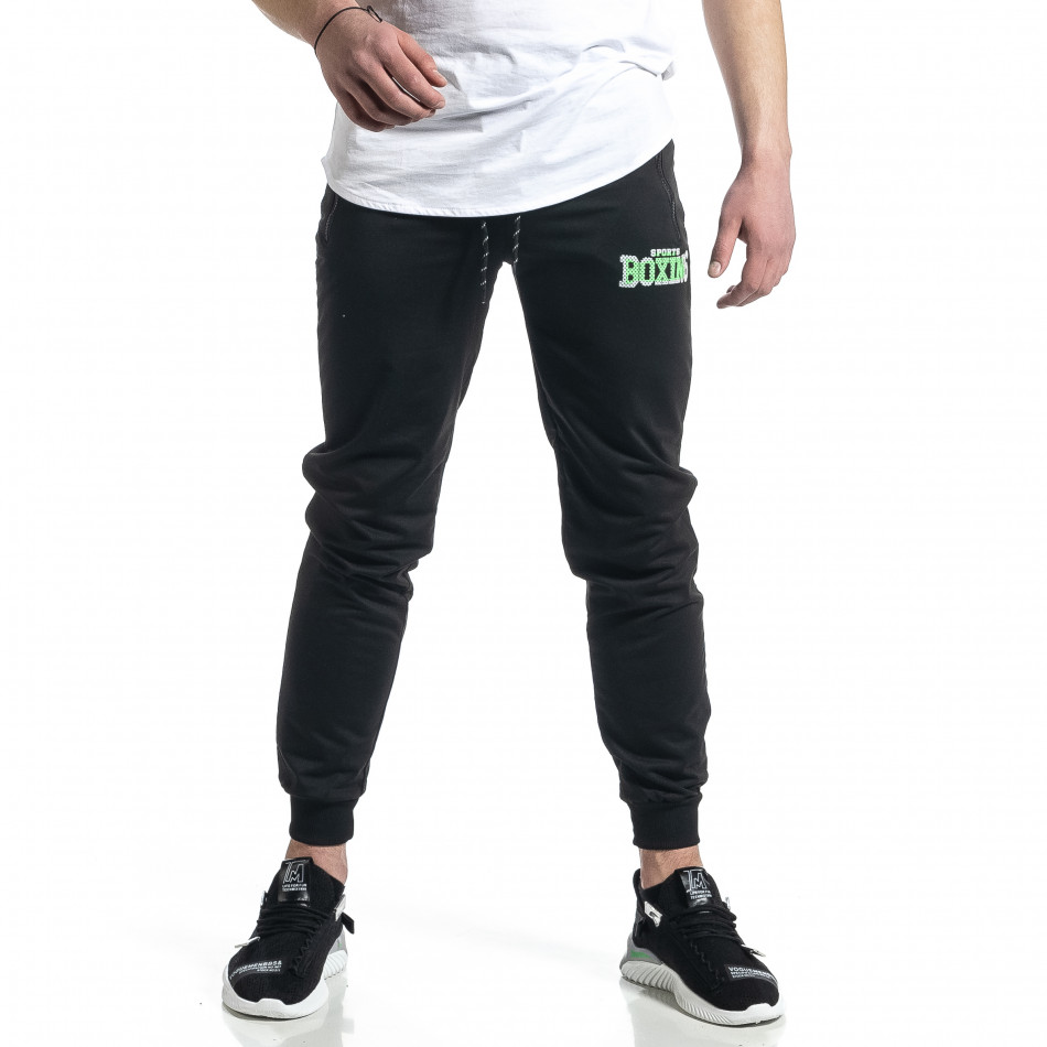 Pantaloni sport bărbați Feel negru it270221-36