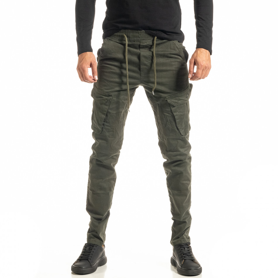 Pantaloni cargo bărbați Blackzi verzi tr300920-8