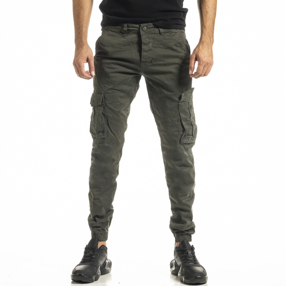 Pantaloni cargo bărbați Blackzi verzi tr161220-19