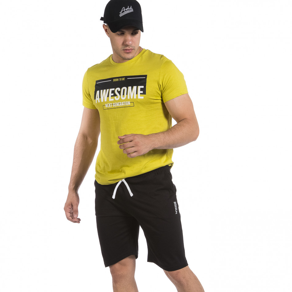 Set sportiv bărbați Disculpe verde it040621-6