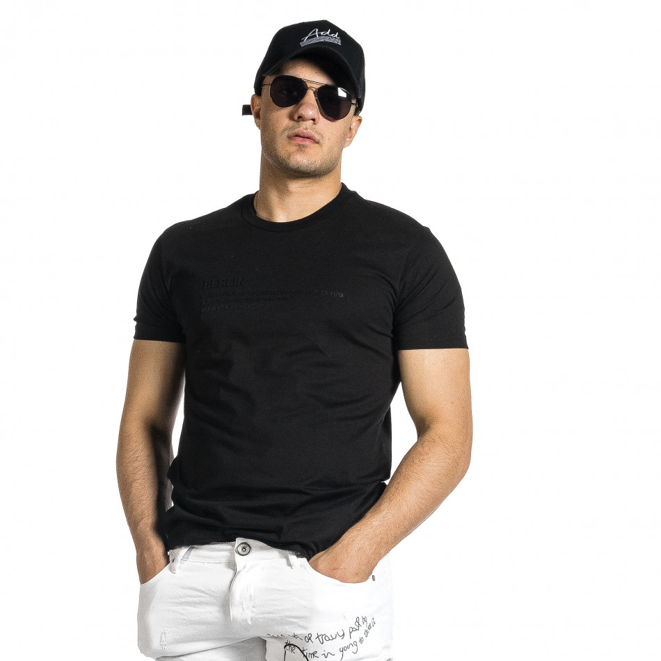 Tricou bărbați Breezy negru tr150521-4