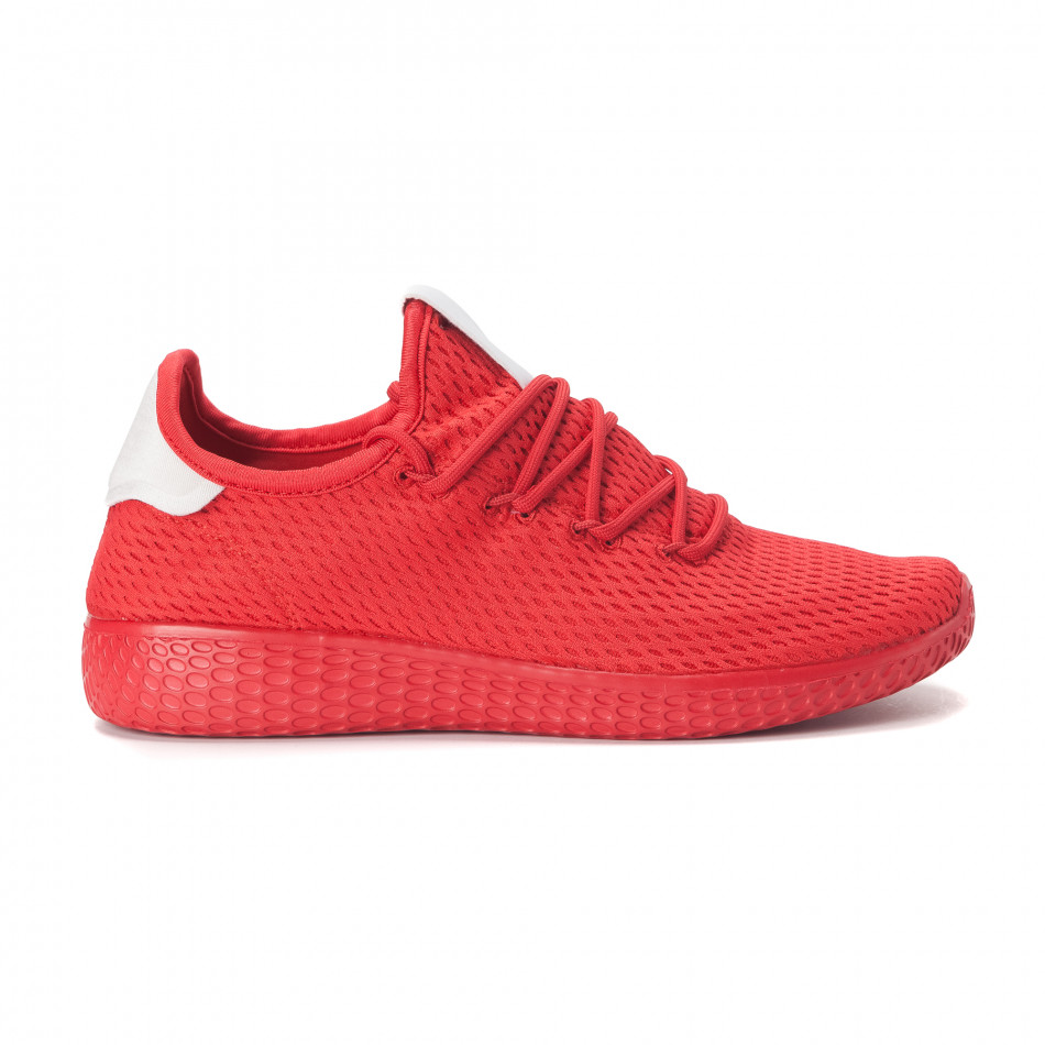 Adidași de bărbați roșii cu talpa ușoara it020618-6