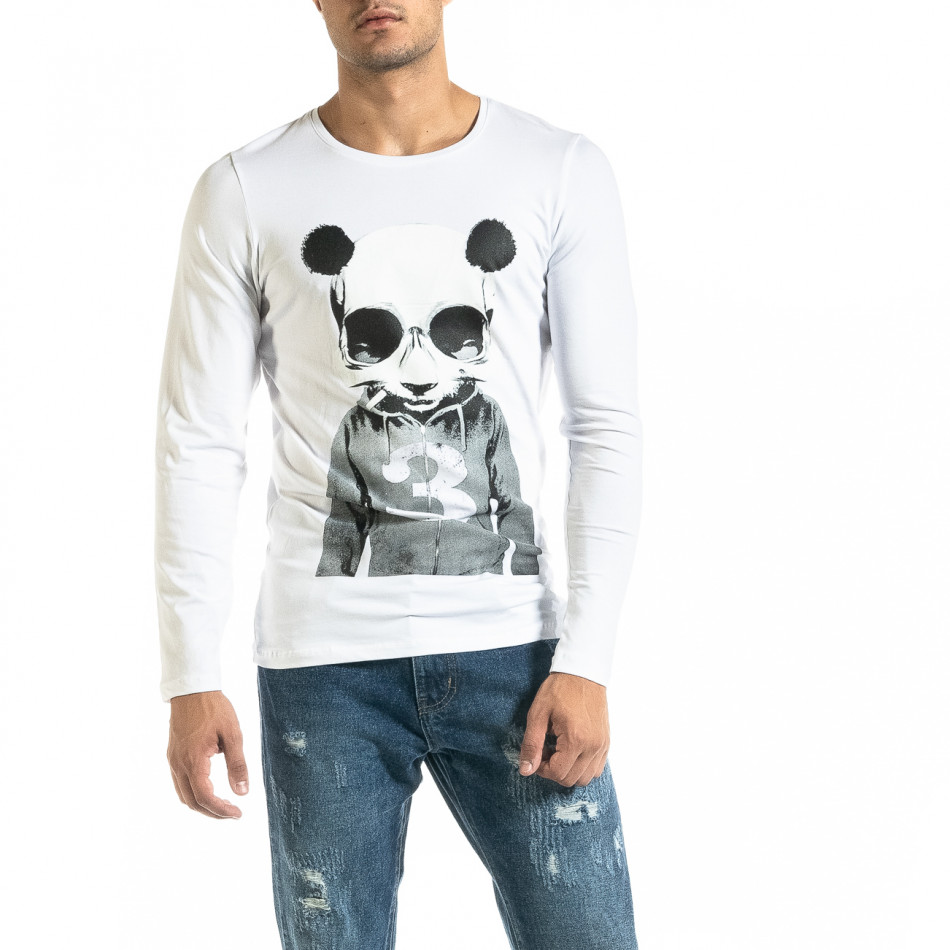 Bluză bărbați Panda albă tr020920-50
